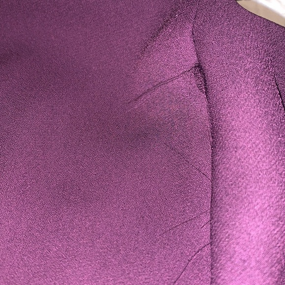 Timing Purple Solid V Neck Roll tab Sleeves Shirt Dress size Medium - Picture 10 of 12